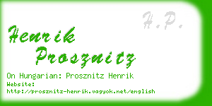 henrik prosznitz business card